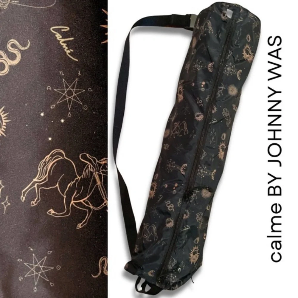 Johnny Was Calme NWT Zodiac Yoga Mat and Zippered Bag with Adjustable Strap